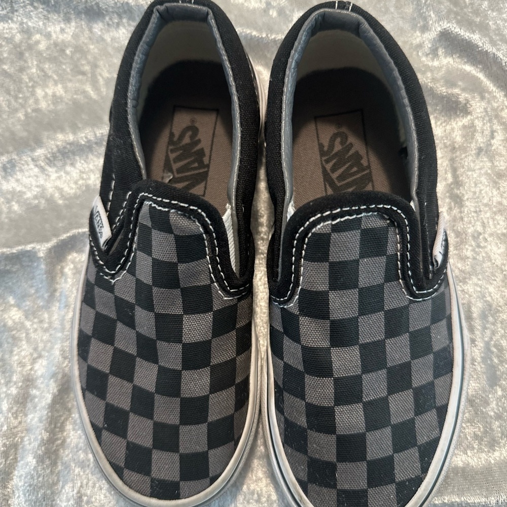 VANS Old Skool Slip On Checkerboard Sneaker Black/Pewter